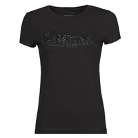 Oblačila Ženske Majice s kratkimi rokavi Guess SS CN ASTRELLE TEE Črna
