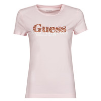 Oblačila Ženske Majice s kratkimi rokavi Guess SS CN ASTRELLE TEE Rožnata