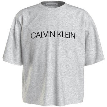 Oblačila Deklice Majice s kratkimi rokavi Calvin Klein Jeans  Siva