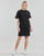 Oblačila Ženske Kratke obleke Karl Lagerfeld LACE INSERT JERSEY DRESS Črna