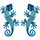 Dom Kipci in figurice Signes Grimalt Slika Kuščarji 2 Enote Modra