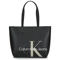 Torbice Ženske Nakupovalne torbe Calvin Klein Jeans SCULPTED MONO SHOPPER29 Črna