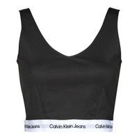 Spodnje perilo Ženske Topi Calvin Klein Jeans CONTRAST TAPE MILANO STRAPPY TOP Črna