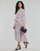 Oblačila Ženske Dolge obleke Tommy Hilfiger VISCOSE MIDI SHIRT DRESS 3/4 SLV Bela / Modra / Rdeča