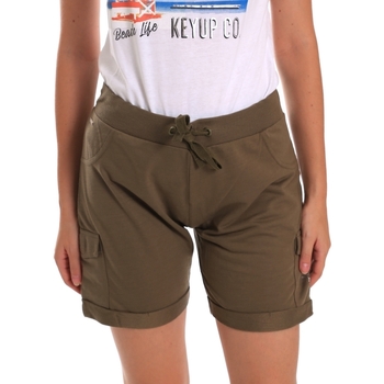 Oblačila Ženske Kratke hlače & Bermuda Key Up 5G75F 0001 Zelena