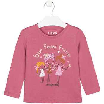 Oblačila Deklice Majice z dolgimi rokavi Losan 126-1009AL Rožnata