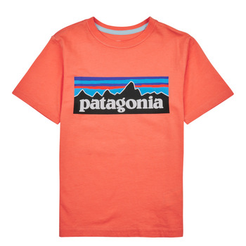 Oblačila Otroci Majice s kratkimi rokavi Patagonia BOYS LOGO T-SHIRT Koralna