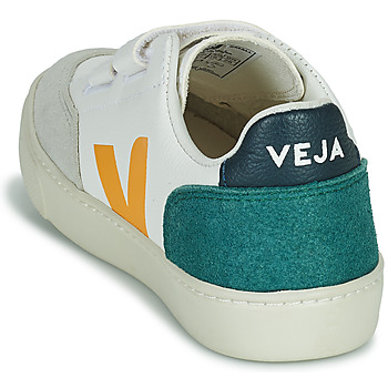 Veja Small V-12 Velcro Bela / Rumena / Zelena