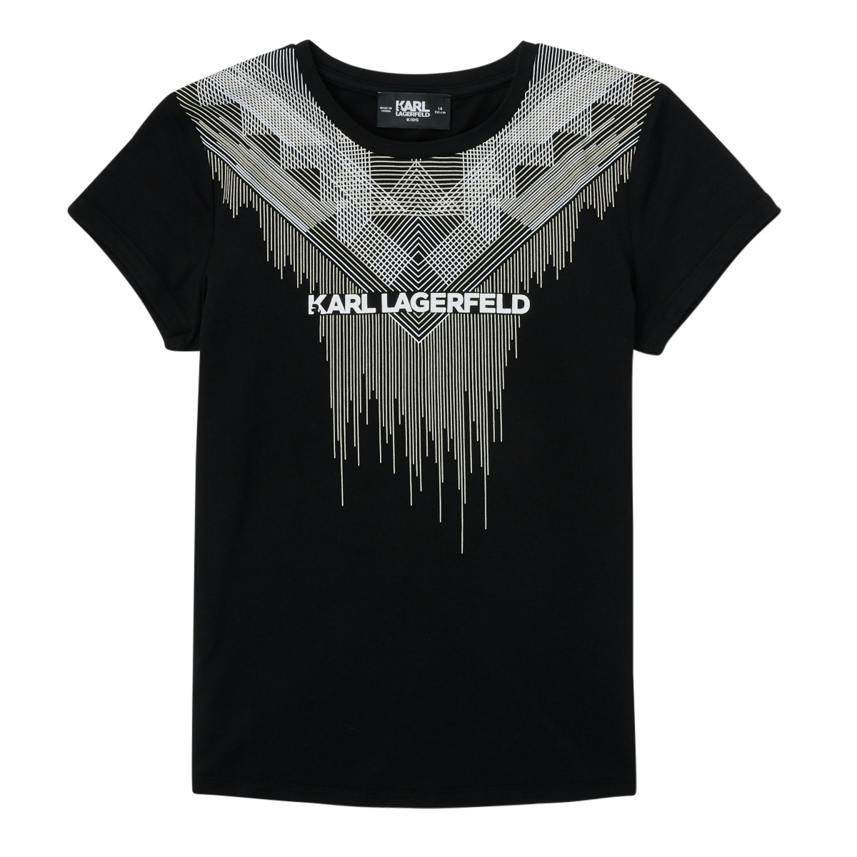 Oblačila Deklice Majice s kratkimi rokavi Karl Lagerfeld UAS Črna