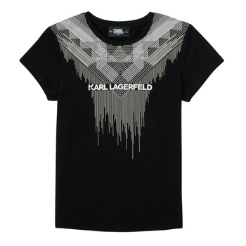 Oblačila Deklice Majice s kratkimi rokavi Karl Lagerfeld UNITEDE Črna