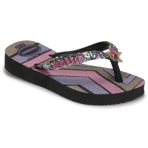 Čevlji  Deklice Japonke Havaianas KIDS SLIM GLITTER TRENDY Rožnata / Črna / Vijolična