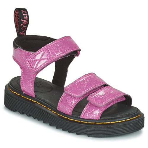 Čevlji  Deklice Sandali & Odprti čevlji Dr. Martens Klaire J Dark Pink Cosmic Glitter Rožnata
