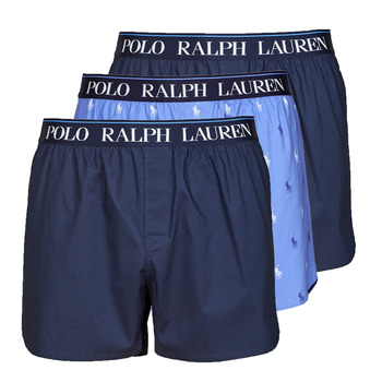 Spodnje perilo Moški Spodnje hlače Polo Ralph Lauren WOVEN BOXER X3 Modra