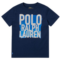 Oblačila Dečki Majice s kratkimi rokavi Polo Ralph Lauren TOUNIADO Modra