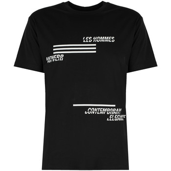 Oblačila Moški Majice s kratkimi rokavi Les Hommes LJT208-700P | Contemporary Elegance Črna