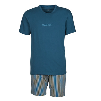 Oblačila Moški Pižame & Spalne srajce Calvin Klein Jeans SHORT SET Modra