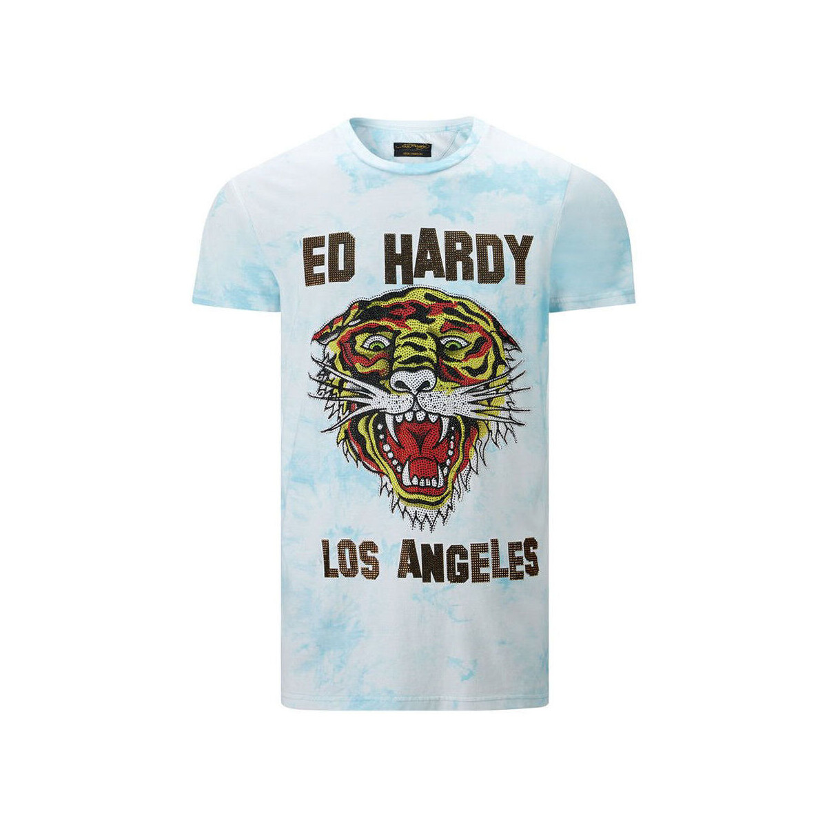 Oblačila Moški Majice s kratkimi rokavi Ed Hardy Los tigre t-shirt turquesa Modra