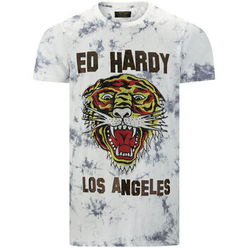 Oblačila Moški Majice s kratkimi rokavi Ed Hardy - Los tigre t-shirt white Bela
