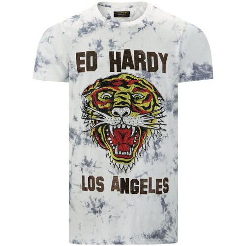 Oblačila Moški Majice s kratkimi rokavi Ed Hardy Los tigre t-shirt white Bela