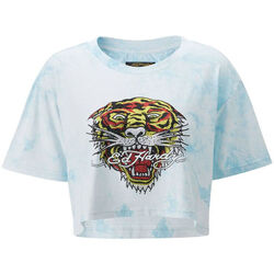 Oblačila Ženske Majice & Polo majice Ed Hardy Los tigre grop top turquesa Modra