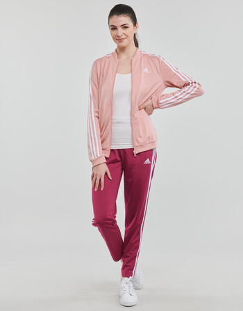 Oblačila Ženske Trenirka komplet Adidas Sportswear 3 Stripes TR TRACKSUIT Vinsko rdeča / Bela