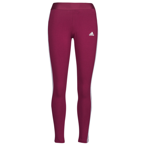 Oblačila Ženske Pajkice Adidas Sportswear 3 Stripes Leggings Vinsko rdeča / Bela