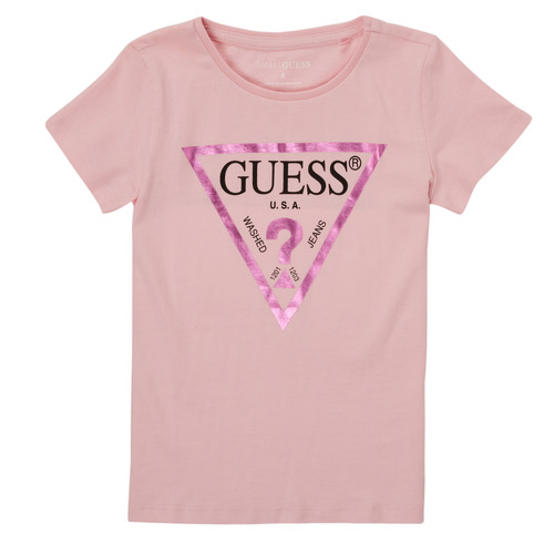 Oblačila Deklice Majice s kratkimi rokavi Guess CANCI Rožnata