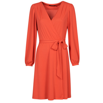 Oblačila Ženske Kratke obleke Lauren Ralph Lauren SHAVILYA-LONG SLEEVE-DAY DRESS Oranžna