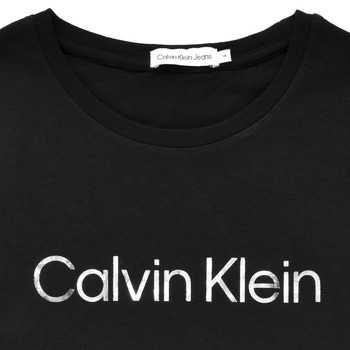 Calvin Klein Jeans INSTITUTIONAL SILVER LOGO T-SHIRT DRESS Črna