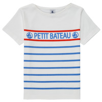 Oblačila Dečki Majice s kratkimi rokavi Petit Bateau BLEU Modra / Rdeča