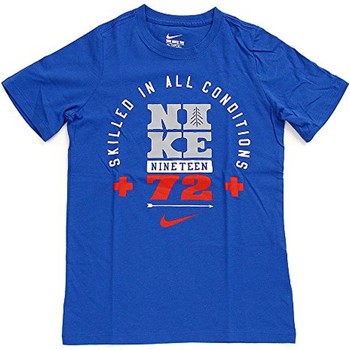 Oblačila Dečki Majice s kratkimi rokavi Nike CAMISETA NIO  807287 Modra