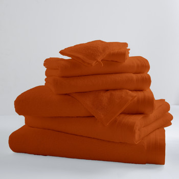 Dom Kopalniške brisače in rokavice za umivanje Tradilinge PAPAYE X2 Oranžna