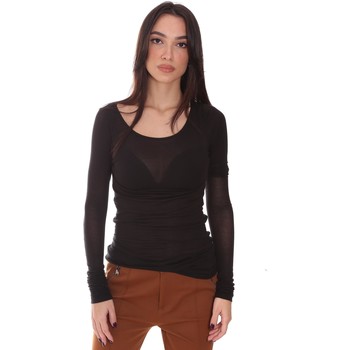 Oblačila Ženske Majice z dolgimi rokavi GaËlle Paris GBD8185 Črna