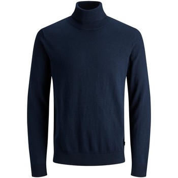Oblačila Moški Puloverji Jack & Jones JERSEY HOMBRE CUELLO VUELTO JJ 12157417 Modra
