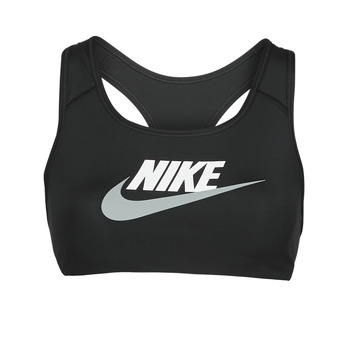 Oblačila Ženske Športni nedrčki Nike Swoosh Medium-Support Non-Padded Graphic Sports Bra Črna / Bela / Particle / Siva