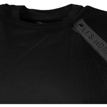 Les Hommes LKT152 703 | Oversized Fit Mercerized Cotton T-Shirt Črna