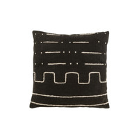 Dom Zunanji tekstil J-line COUSSIN DESSIN GRAPH 1 COT NOI (45x45x1cm) Črna