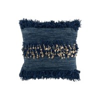 Dom Zunanji tekstil J-line COUSSIN BORD MIROIR COT BLEU (45x45x4cm) Modra