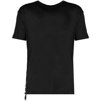 Oblačila Moški Majice s kratkimi rokavi Les Hommes LKT144 740U | Relaxed Fit Lyocell T-Shirt Črna