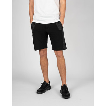 Oblačila Moški Kratke hlače & Bermuda Les Hommes LKJ501 756A | Short Sweatpants in Mercerized Cotton Črna