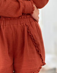 Oblačila Ženske Kratke hlače & Bermuda Céleste LISA Rdeča terakota
