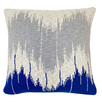 Dom Blazine Malagoon Wave knitted cushion blue (NEW) Modra