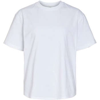 Oblačila Ženske Puloverji Object Fifi T-Shirt - Bright White Bela