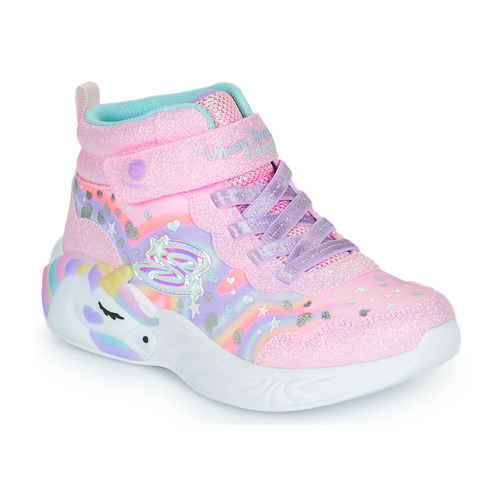 Čevlji  Deklice Visoke superge Skechers UNICORN DREAMS Rožnata