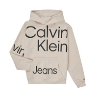 Oblačila Dečki Puloverji Calvin Klein Jeans BOLD INSTITUTIONAL LOGO HOODIE Bela