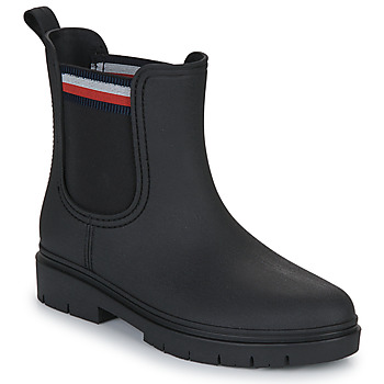 Čevlji  Ženske škornji za dež  Tommy Hilfiger Rain Boot Ankle Elastic Črna