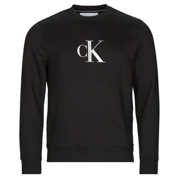 Oblačila Moški Puloverji Calvin Klein Jeans CK INSTITUTIONAL CREW NECK Črna