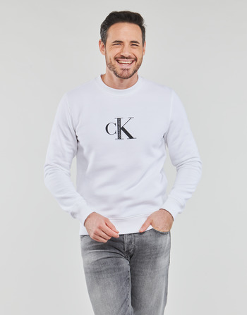 Oblačila Moški Puloverji Calvin Klein Jeans CK INSTITUTIONAL CREW NECK Črna