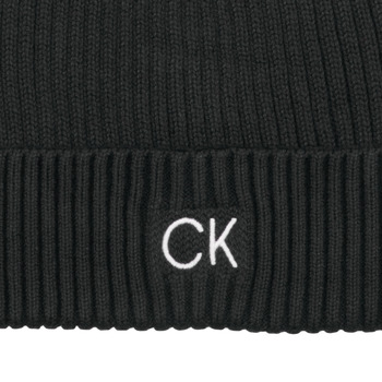 Calvin Klein Jeans CLASSIC COTTON RIB BEANIE Črna