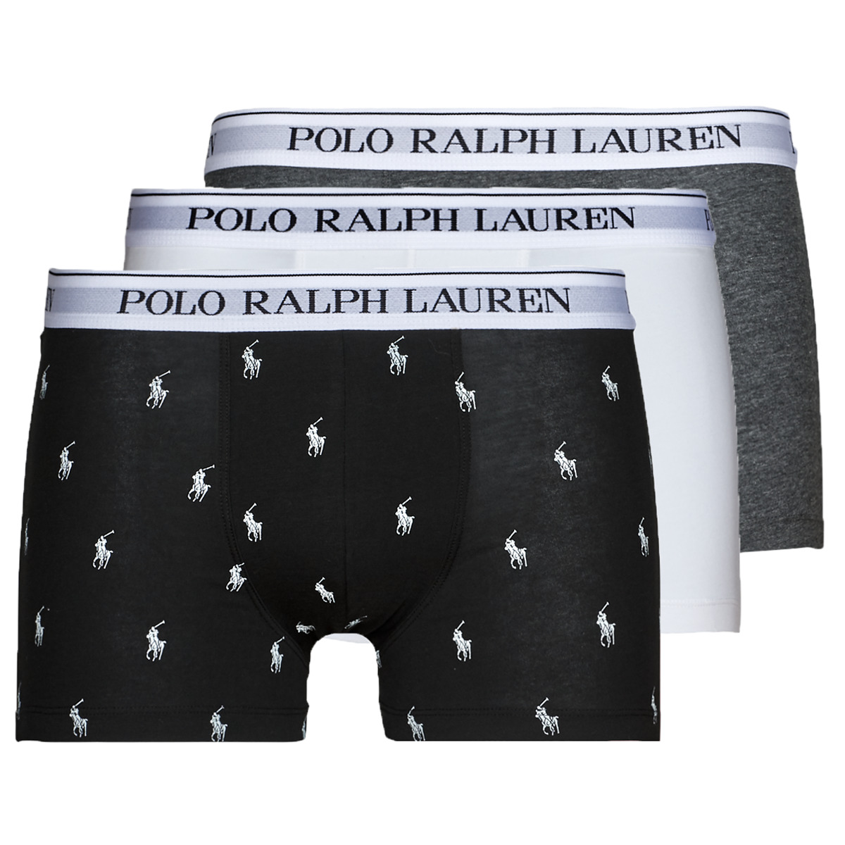 Spodnje perilo Moški Boksarice Polo Ralph Lauren CLASSIC TRUNK X3 Črna / Siva / Bela
